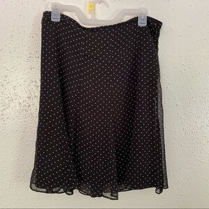 LIZ CLAIBORNE | skirt | black white | polka dots | 8P |